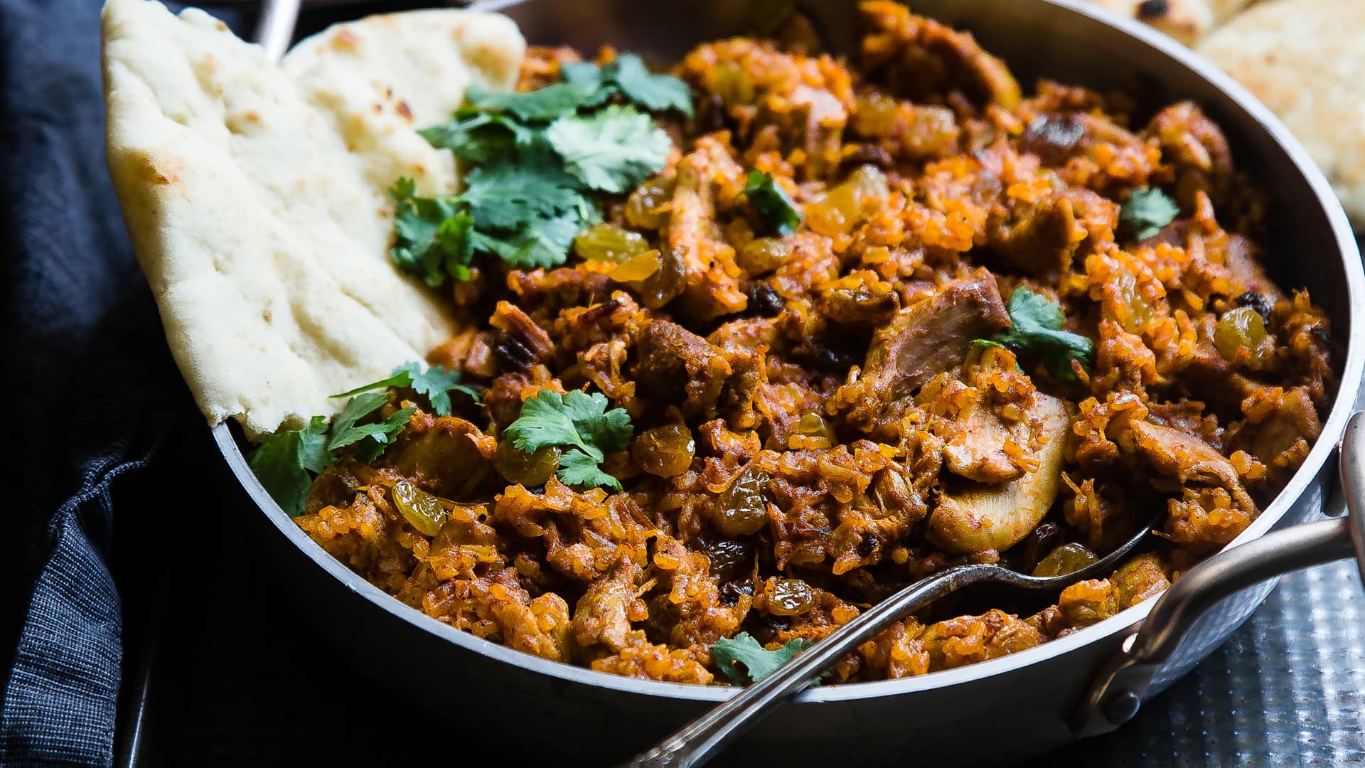 Authentic Indian cuisine spread